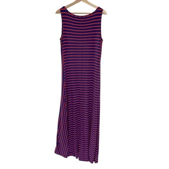 Vineyard Vines‎ Striped Scoop Neck High-Low Maxi Dress Size L - Picture 2 of 10